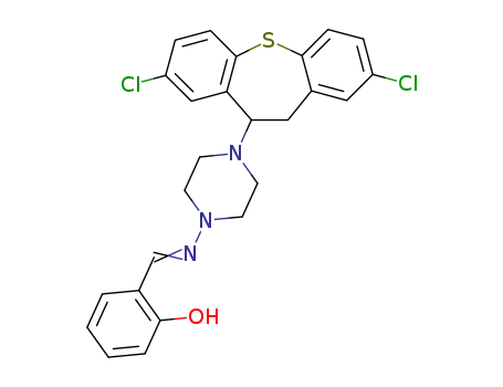 (6E)-6-({[4-(2,8-dichloro-10,11-dihydrodibenzo[b,f]thiepin-10-yl)piperazin-1-yl]amino}methylidene)cyclohexa-2,4-dien-1-one