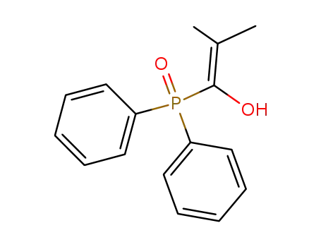 Molecular Structure of 89243-92-5 (1-Propen-1-ol, 1-(diphenylphosphinyl)-2-methyl-)