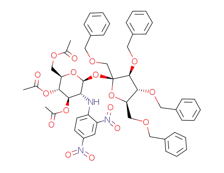 3,4,6-tri-O-acetyl-2-deoxy-2-(2,4-dinitroanilino)-β-D-glucopyranosyl 1,3,4,6-tetra-O-benzyl-β-D-fructofuranoside
