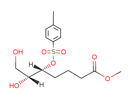 (5R,6R)-6,7-Dihydroxy-5-(toluene-4-sulfonyloxy)-heptanoic acid methyl ester