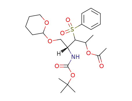 Acetic acid (R)-2-benzenesulfonyl-3-tert-butoxycarbonylamino-1-methyl-4-(tetrahydro-pyran-2-yloxy)-butyl ester