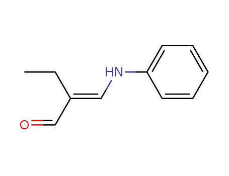 Molecular Structure of 105688-83-3 (Butanal, 2-[(phenylamino)methylene]-)