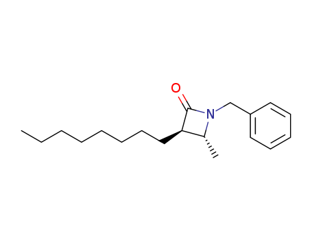 2-Azetidinone, 4-methyl-3-octyl-1-(phenylmethyl)-, cis-