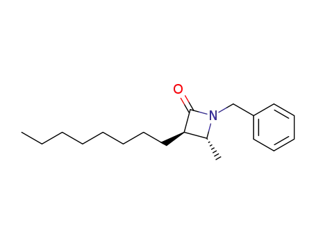 2-Azetidinone, 4-methyl-3-octyl-1-(phenylmethyl)-, cis-