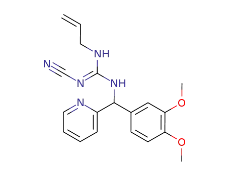 Molecular Structure of 75904-41-5 (Guanidine,
N-cyano-N'-[(3,4-dimethoxyphenyl)-2-pyridinylmethyl]-N''-2-propenyl-)