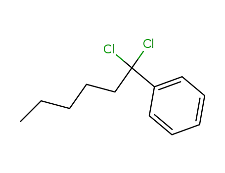 Molecular Structure of 115560-84-4 (Benzene, (1,1-dichlorohexyl)-)