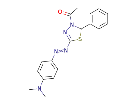 1,3,4-Thiadiazole,
3-acetyl-5-[[4-(dimethylamino)phenyl]azo]-2,3-dihydro-2-phenyl-