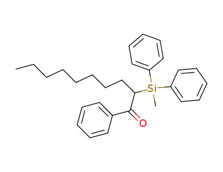 Molecular Structure of 91413-20-6 (1-Decanone, 2-(methyldiphenylsilyl)-1-phenyl-)