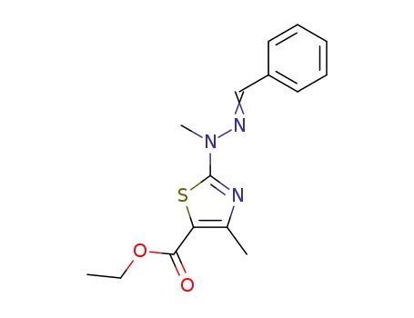 2-(benzylidene-methyl-hydrazino)-4-methyl-thiazole-5-carboxylic acid ethyl ester