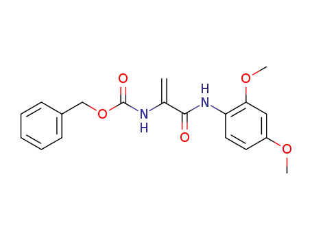Molecular Structure of 76567-15-2 (Carbamic acid, [1-[[(2,4-dimethoxyphenyl)amino]carbonyl]ethenyl]-,
phenylmethyl ester)