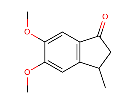 Molecular Structure of 4082-25-1 (3-Methyl-5,6-dimethoxy-2,3-dihydro-1H-indene-1-one)