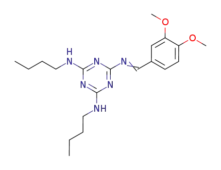 N,N'-Dibutyl-N''-[1-(3,4-dimethoxy-phenyl)-meth-(E)-ylidene]-[1,3,5]triazine-2,4,6-triamine