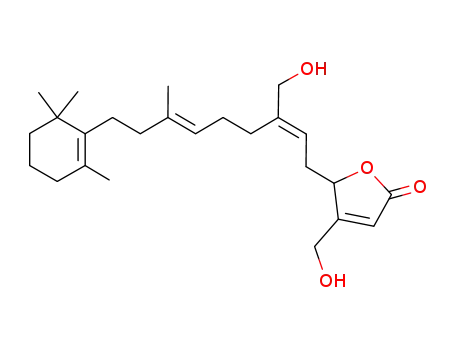 (-)-4-(Hydroxymethyl)-5-[(2E,6E)-3-(hydroxymethyl)-7-methyl-9-(2,6,6-trimethyl-1-cyclohexene-1-yl)-2,6-nonadienyl]-2(5H)-furanone