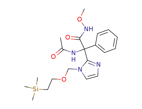 2-Acetylamino-N-methoxy-2-phenyl-2-[1-(2-trimethylsilanyl-ethoxymethyl)-1H-imidazol-2-yl]-acetamide
