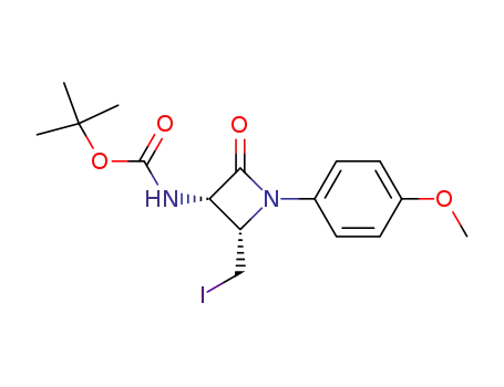 [(2S,3S)-2-Iodomethyl-1-(4-methoxy-phenyl)-4-oxo-azetidin-3-yl]-carbamic acid tert-butyl ester
