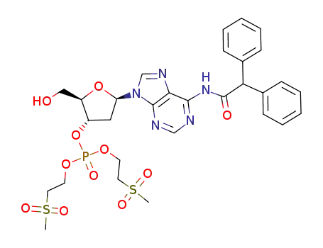 3'-Adenylic acid, 2'-deoxy-N-(diphenylacetyl)-,
bis[2-(methylsulfonyl)ethyl] ester