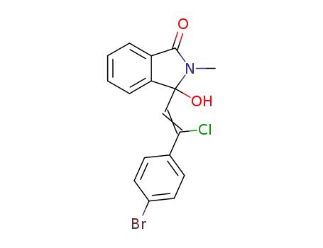 Molecular Structure of 143647-69-2 (1H-Isoindol-1-one,
3-[2-(4-bromophenyl)-2-chloroethenyl]-2,3-dihydro-3-hydroxy-2-methyl-)