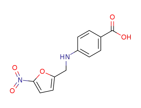 Molecular Structure of 88796-61-6 (Benzoic acid, 4-[[(5-nitro-2-furanyl)methyl]amino]-)