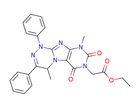 (1,2,4)Triazino(3,4-f)purine-7(4H)-acetic acid, 1,6,8,9-tetrahydro-4,9-dimethyl-6,8-dioxo-1,3-diphenyl-, ethyl ester