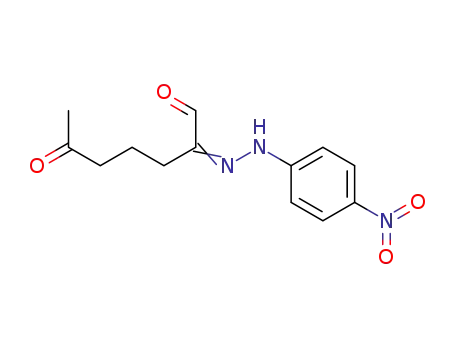 Molecular Structure of 88903-33-7 (Heptanal, 2-[(4-nitrophenyl)hydrazono]-6-oxo-)