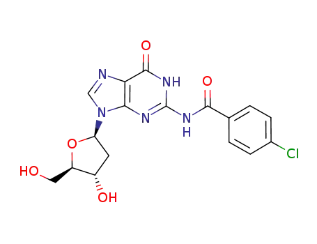 Molecular Structure of 78983-27-4 (Guanosine, N-(4-chlorobenzoyl)-2'-deoxy-)