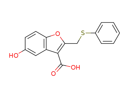 2-Phenylthiomethyl-3-carboxy-5-hydroxybenzofuran