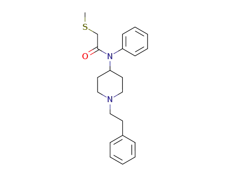 Molecular Structure of 130819-93-1 (N-(1-(2-phenylethyl)-4-piperidinyl)-2-(methylthio)acetanilide)