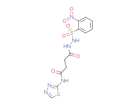 Butanoic acid, 4-oxo-4-(1,3,4-thiadiazol-2-ylamino)-, 2-((2-nitrophenyl)sulfonyl)hydrazide