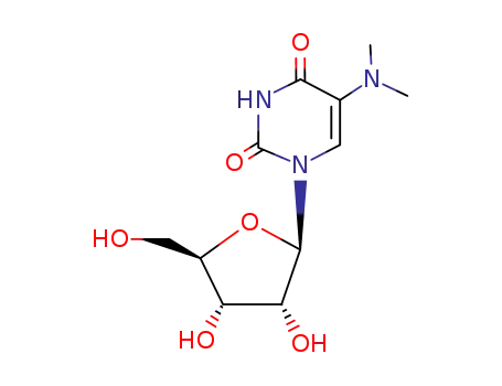 Molecular Structure of 33805-45-7 (5-(dimethylamino)-1-pentofuranosylpyrimidine-2,4(1H,3H)-dione)