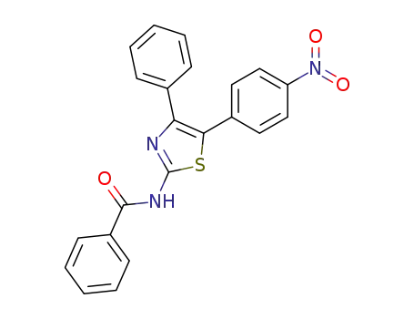 Molecular Structure of 99941-67-0 (N-[5-(4-Nitro-phenyl)-4-phenyl-thiazol-2-yl]-benzamide)
