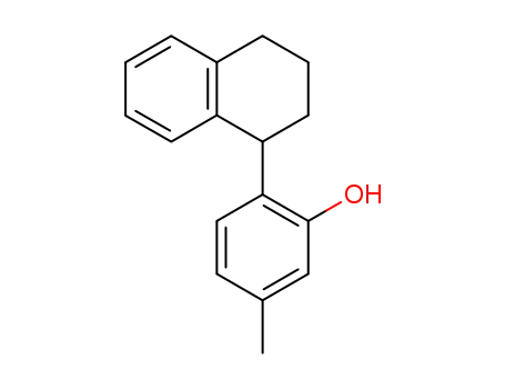 Molecular Structure of 80355-64-2 (Phenol, 5-methyl-2-(1,2,3,4-tetrahydro-1-naphthalenyl)-)