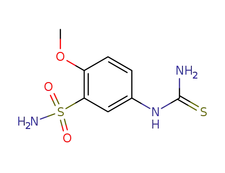 Molecular Structure of 66121-81-1 (Benzenesulfonamide, 5-[(aminothioxomethyl)amino]-2-methoxy-)