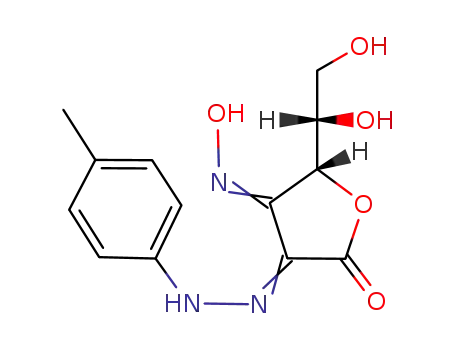 (R)-5-((S)-1,2-Dihydroxy-ethyl)-3-(p-tolyl-hydrazono)-furan-2,4-dione 4-oxime
