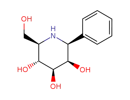 Molecular Structure of 125711-57-1 (β-1-C-phenyl-deoxymannojirimycin)