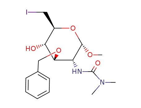 3-((2S,3R,4R,5S,6S)-4-Benzyloxy-5-hydroxy-6-iodomethyl-2-methoxy-tetrahydro-pyran-3-yl)-1,1-dimethyl-urea
