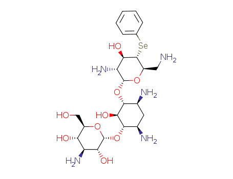 (2S,3R,4S,5S,6R)-4-Amino-2-[(1S,2S,3R,4S,6R)-4,6-diamino-3-((2S,3R,4R,5S,6R)-3-amino-6-aminomethyl-4-hydroxy-5-phenylselanyl-tetrahydro-pyran-2-yloxy)-2-hydroxy-cyclohexyloxy]-6-hydroxymethyl-tetrahydro-pyran-3,5-diol