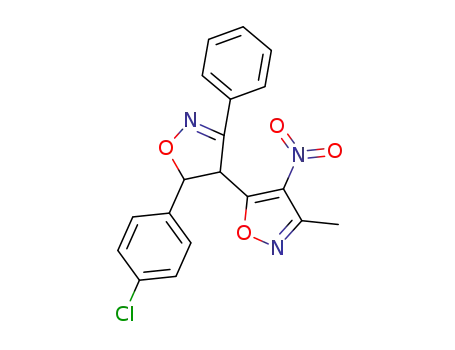 5-(4-Chloro-phenyl)-3'-methyl-4'-nitro-3-phenyl-4,5-dihydro-[4,5']biisoxazolyl