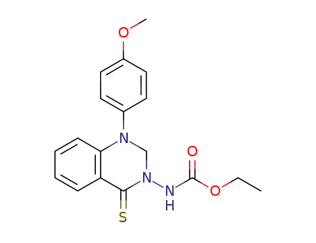 Molecular Structure of 89782-29-6 (Carbamic acid,
[1,4-dihydro-1-(4-methoxyphenyl)-4-thioxo-3(2H)-quinazolinyl]-, ethyl
ester)