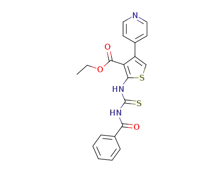 2-(3-Benzoyl-thioureido)-4-pyridin-4-yl-thiophene-3-carboxylic acid ethyl ester