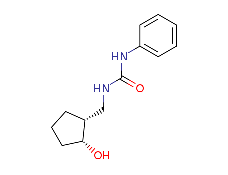 Molecular Structure of 105545-27-5 (Urea, N-[(2-hydroxycyclopentyl)methyl]-N'-phenyl-, cis-)