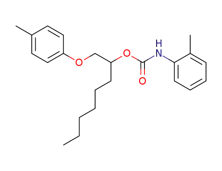 Carbamic acid, (2-methylphenyl)-, 1-[(4-methylphenoxy)methyl]heptyl
ester