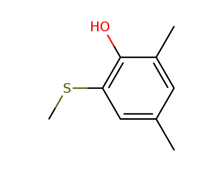 Molecular Structure of 7379-47-7 (Phenol, 2,4-dimethyl-6-(methylthio)-)