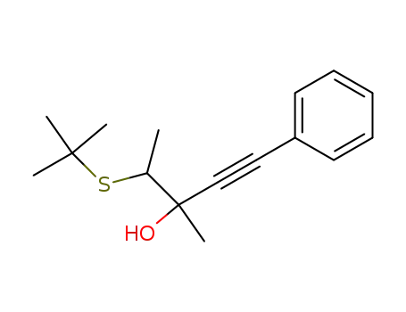 4-tert-Butylsulfanyl-3-methyl-1-phenyl-pent-1-yn-3-ol
