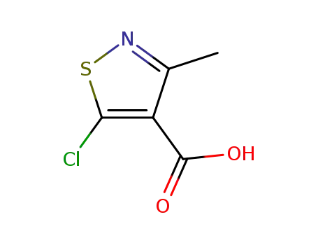 Molecular Structure of 22131-56-2 (4-Isothiazolecarboxylic acid, 5-chloro-3-methyl-)