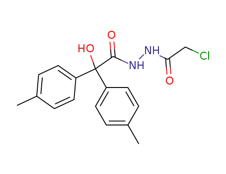 Molecular Structure of 128156-78-5 (Benzeneacetic acid, a-hydroxy-4-methyl-a-(4-methylphenyl)-,2-(2-chloroacetyl)hydrazide)