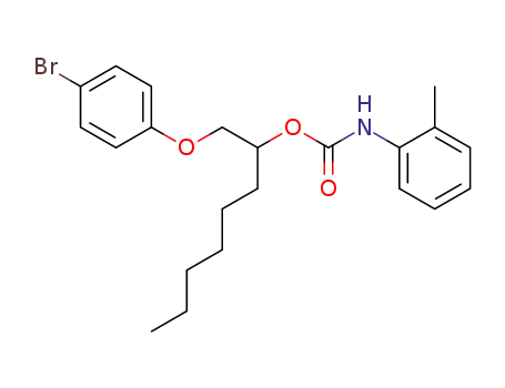 Carbamic acid, (2-methylphenyl)-, 1-[(4-bromophenoxy)methyl]heptyl
ester
