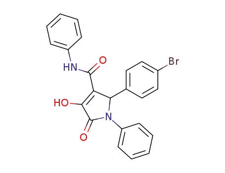 Molecular Structure of 140424-60-8 (1H-Pyrrole-3-carboxamide,
2-(4-bromophenyl)-2,5-dihydro-4-hydroxy-5-oxo-N,1-diphenyl-)