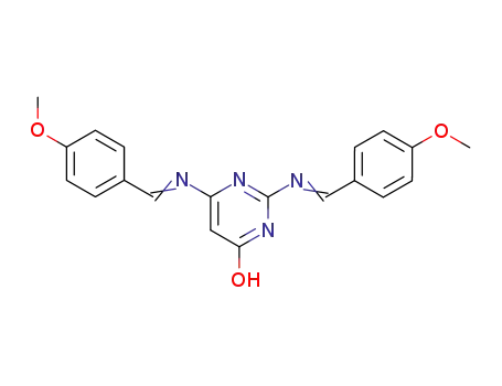 Molecular Structure of 137206-05-4 (4(1H)-Pyrimidinone, 2,6-bis[[(4-methoxyphenyl)methylene]amino]-)
