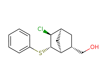 Molecular Structure of 135583-61-8 (((1S,2S,4S,5S,6S)-5-Chloro-6-phenylsulfanyl-bicyclo[2.2.1]hept-2-yl)-methanol)