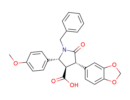 (2R,3R,4S)-4-Benzo[1,3]dioxol-5-yl-1-benzyl-2-(4-methoxy-phenyl)-5-oxo-pyrrolidine-3-carboxylic acid